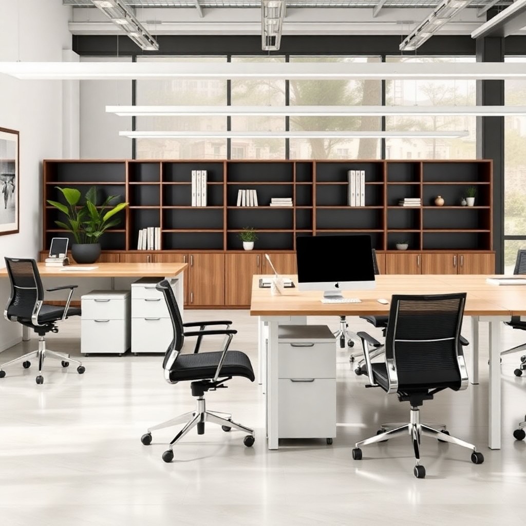 Mobiliario ergonómico para oficinas modernas